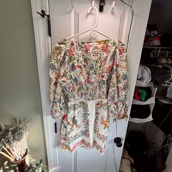 NWT Farm RIO Women's Size Large Delicate Forest Scarves Mini Dress - Picture 6 of 15